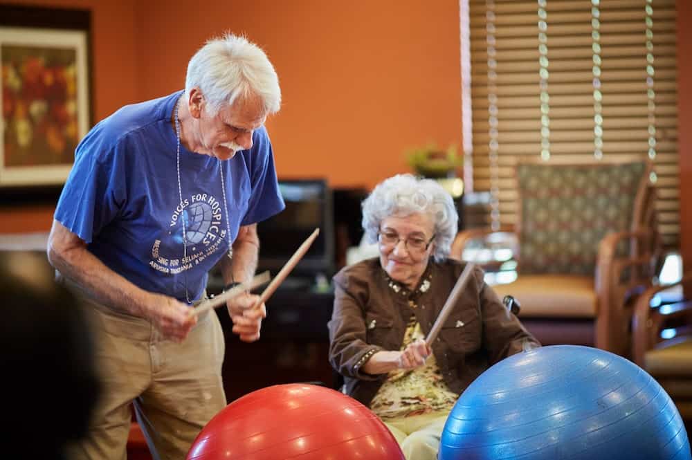 Assisted living drum circle at Clermont Park