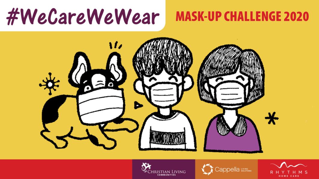 We Care We Wear Mask challenge poster